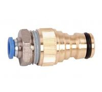 Axis Line Adaptateur Gardena vers Tuyau 8mm en Laiton pour Nettoyage PV | Raccord en laiton massif avec joint d'étanchéité pour perches télescopiques, nettoyage de vitres et panneaux solaires