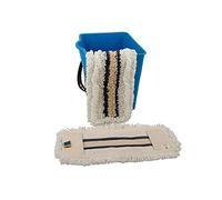 Axis Line Balai serpillère professionnelle 4 en 1 - En microfibre de coton - 40 cm ou 50 cm - 4 couches - Processus de toufftage - Code couleur (50 cm)