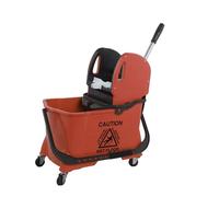 Axis Line Chariot de Nettoyage 24L avec Presse et Seau à Eau Sale 10L | Chariot laveur mobile avec 4 roulettes, essoreuse professionnelle robuste pour nettoyage des sols et usage professionnel