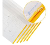 Axis Line Lot de 10 pochettes de protection DIN A2, DIN A0, DIN A1, DIN A4, DIN A3, 700 x 1200, 900 x 1400, 1000 x 1350 pour plans de construction et dessins, film de protection de plan, housse de