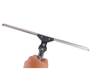 Axis Line Raclette Vitre Professionnelle - Acier INOX Réglable 180° | Pivotante 180°, rail inox, vis de sécurité, lèvre caoutchouc incluse - compatible perche télescopique