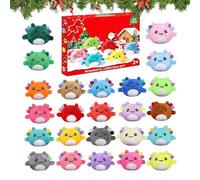 Axolotl Adveñt Çalendar - 24 Day Plush Keychain Set, Mini Stuffed Toy Count