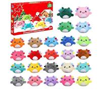 Axolotl Countdown Calendar - Plush Keychain 24 Day Set | Mini Surprise Toys
