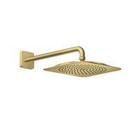 Hansgrohe Douche de tête Axor Citterio C 27x27 cm 1 jet avec bras Or poli 28790990