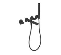 Axor Citterio C - Mitigeur de baignoire encastré, installation 4 trous, avec accessoires, noir mat 49481670