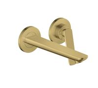 hansgrohe AXOR Citterio C Mitigeur monocommandé pour lavabo encastré pour montage mural, bec 195mm, 49110990, Couleur: Optique en or poli