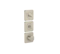 Axor Citterio C - Mitigeur thermostatique encastré, 3 sorties, nickel brossé 49710820