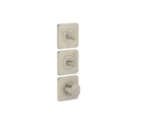 Axor Citterio C - Mitigeur thermostatique encastré, 3 sorties, nickel brossé 49711820