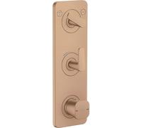 AXOR Citterio C, module thermostatique encastré 380/120 avec plaque pour 2 appareils, finition or brossé