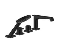 Axor Citterio E - Mitigeur thermostatique sur bord de la baignoire, installation par 4 trous, mat noir 36411670