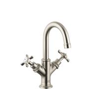 Axor Montreux - Mélangeur avec deux robinets pour lave-mains, nickel brossé 16505820