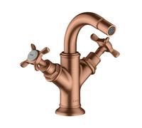 hansgrohe AXOR Mélangeur bidet Montreux 2 poignées, garniture de vidage, 16520310, Couleur: Or rouge brossé