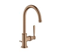 hansgrohe AXOR Mitigeur monocommande de lavabo AXOR Montreux 210, vidage escamotable, 16517310, Couleur: Or rouge brossé