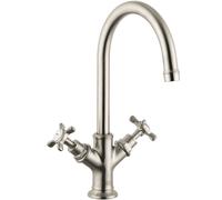 Axor Montreux - Mélangeur lavabo avec deux robinets, nickel brossé 16502820