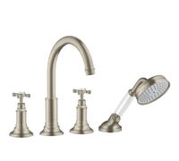 Axor Montreux - Mitigeur de baignoire, installation à 4 trous, nickel brossé 16546820