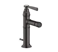 Mitigeur de bidet AXOR Montreux à levier unique de la taille d'une main, avec poignée à levier et vide-poche, 16526340, Couleur: Chrome noir brossé