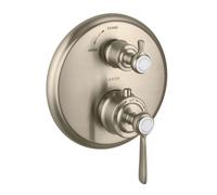 Axor Montreux hansgrohe match0 16801820 thermostat encastré, avec robinet d'arrêt, poignée à levier, nickel brossé