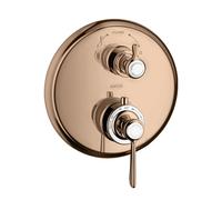 hansgrohe AXOR Montreux thermostat hansgrohe AXOR Montreux encastré, robinet d'arrêt et inverseur, béqu'ille, 2 consommateurs, 16821300, Couleur: Rouge poli or