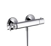 Hansgrohe Thermostat de douche mural Axor Montreux 16261000, 1 sortie, poignée croisée, chrome