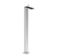 Axor MyEdition - Mitigeur de lavabo à monter au sol avec garniture de vidage Push-Open, chrome/verre noir 47040600
