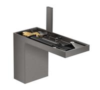Axor MyEdition - Mitigeur de lavabo avec bonde Push-Open, EcoSmart, chrome noir brossé/sans plaque 47032340
