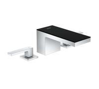 Axor MyEdition - Mitigeur de lavabo, avec garniture de vidage Push-Open, 3 trous, chrome/verre noir 47050600