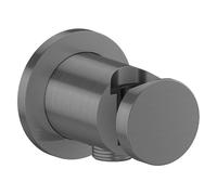 Hansgrohe Coude mural Axor One 48780340 noir chromé brossé avec support