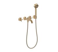Axor One - Mélangeur de baignoire 4 trous encastré, avec accessoires, EcoSmart, bronze brossé 48443140
