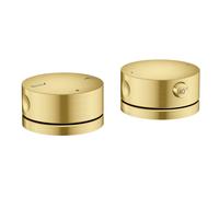 Axor One - Mitigeur de baignoire thermostatique 2 trous pour montage sur bord de baignoire, laiton brossé 48470950