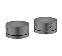 Axor One - Mitigeur de baignoire thermostatique 2 trous pour montage sur bord de baignoire, noir chromé brossé 48470340