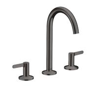 Axor One - Mitigeur de lavabo avec bonde Push-Open, installation 3 trous, EcoSmart, noir chromé brossé 48050340