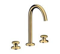 Axor One - Mitigeur de lavabo avec bonde Push-Open, installation à 3 trous, EcoSmart, aspect doré poli 48070990