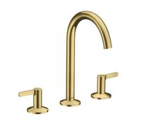 Axor One - Mitigeur de lavabo avec bonde Push-Open, installation à 3 trous, EcoSmart, laiton brossé 48050950