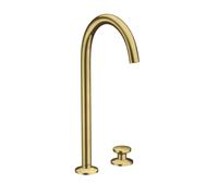 Axor One - Mitigeur de lavabo avec bronze Push-Open, installation 2 trous, EcoSmart, laiton brossé 48060950