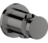 AXOR One, robinet mural rond, finition chrome noir poli