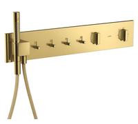 AXOR ShowerComposition, module thermostatique encastré 610/110 pour 4 points de puisage, finition or poli