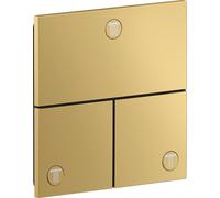 AXOR ShowerSelect ID, système de sélection de douches encastré, modèle angulaire, pour 3 fonctions, finition or poli