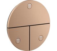 AXOR ShowerSelect ID, système de sélection de douches encastré, modèle rond, pour 3 fonctions, finition or rouge poli