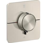 AXOR ShowerSelect ID, thermostat encastré, design softsquare, pour 2 points de consommation, finition inox