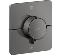AXOR ShowerSelect ID, thermostat encastré, design softsquare, pour 2 points de consommation, finition noir chromé poli