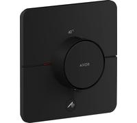 AXOR ShowerSelect ID, thermostat encastré HighFlow, modèle softsquare, pour une sortie principale et une sortie supplémentaire, finition noir mat