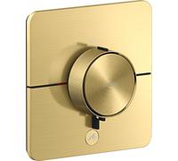 AXOR ShowerSelect ID, thermostat encastré HighFlow, modèle softsquare, pour une sortie principale et une sortie supplémentaire, finition laiton brossé
