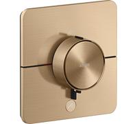 AXOR ShowerSelect ID, thermostat encastré HighFlow, modèle softsquare, pour une sortie principale et une sortie supplémentaire, finition bronze brossé