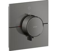 AXOR ShowerSelect ID, thermostat encastré, modèle carré, pour une seule sortie, finition noir chromé poli