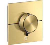 AXOR ShowerSelect ID, thermostat encastré, modèle rectangulaire, pour une sortie principale et une sortie supplémentaire, finition laiton brossé