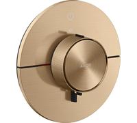 AXOR ShowerSelect ID, thermostat encastré, modèle rond, pour une seule sortie, finition bronze brossé