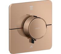 AXOR ShowerSelect ID, thermostat encastré, modèle softsquare, pour 2 points de consommation, finition or rouge poli