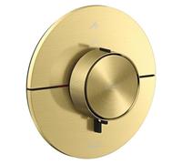 AXOR ShowerSelect ID, thermostat encastré rond pour 2 points de consommation, avec combinaison de sécurité intégrée conforme à la norme EN1717, finition laiton brossé