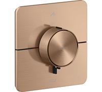 AXOR ShowerSelect ID, thermostat encastré softsquare pour 2 points de consommation, avec combinaison de sécurité intégrée conforme à la norme EN1717, finition or rouge brossé
