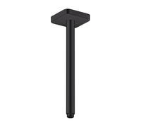 connecteur de plafond hansgrohe 26966670 300 mm, noir mat, carré